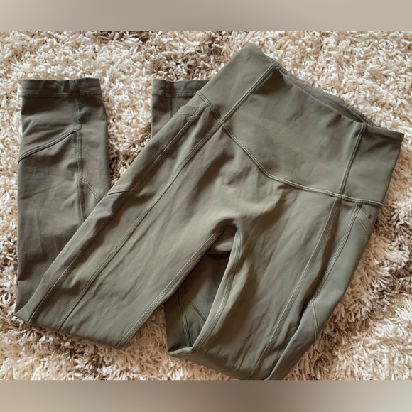 Lululemon All The Right Places Crop ll- 23” size 2 Sage - Picture 3 of 8